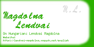 magdolna lendvai business card